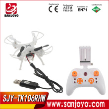 Hot 4CH 6-axis Gyro Wifi Mini Headless Mode 3D Flips RC Quad Drone For TK106RHW